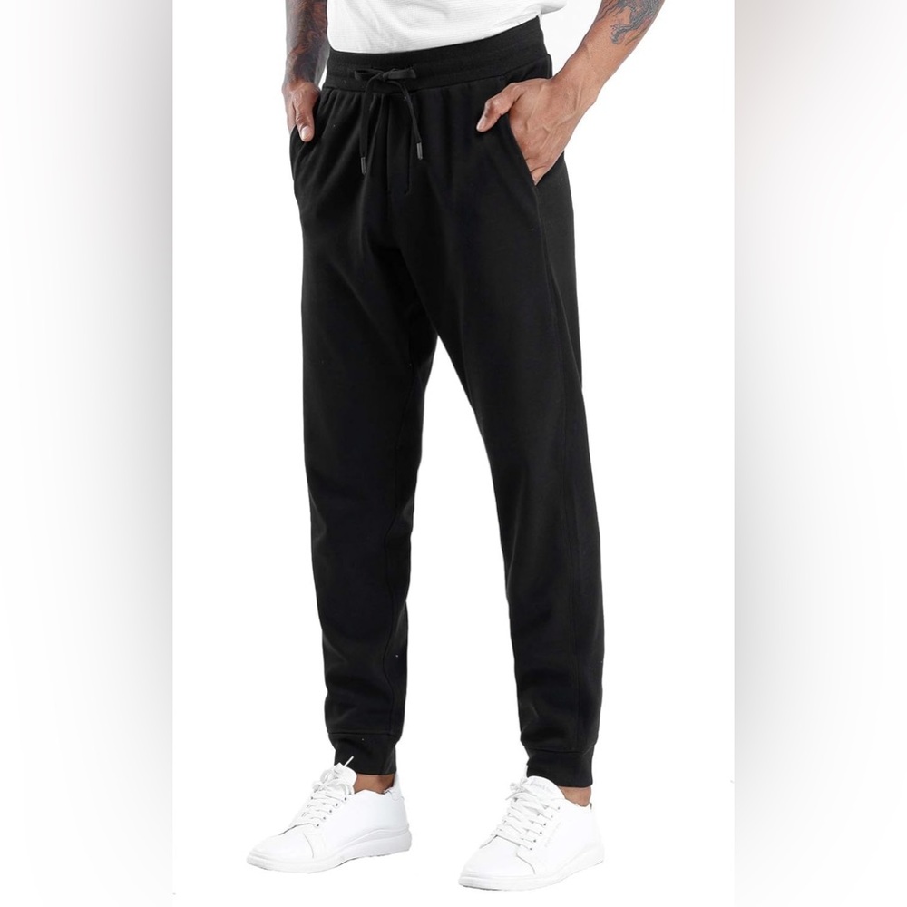 THE GYM PEOPLE Mens' Fleece Joggers Pants with Deep Pockets in Loose-fit style-L - Picture 2 of 10